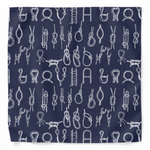 Nautical Rope Knots & Navy Blue Bandana