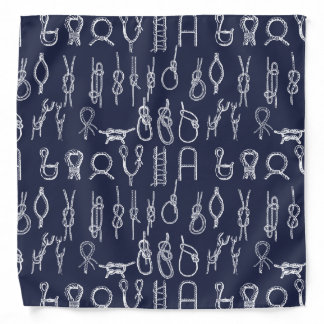 Nautical Rope Knots & Navy Blue Bandana