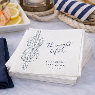 Nautical Rope Modern Rehearsal Dinner Napkins