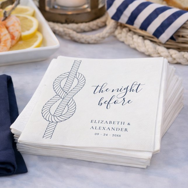 Nautical Rope Modern Rehearsal Dinner Napkins (Creator Uploaded)