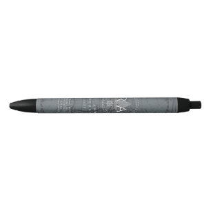 Nautical Rope Monogram Map Grey Pen