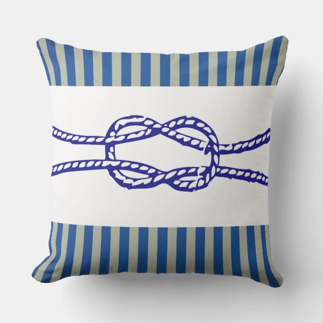 Nautical rope outdoor pillow (Front)