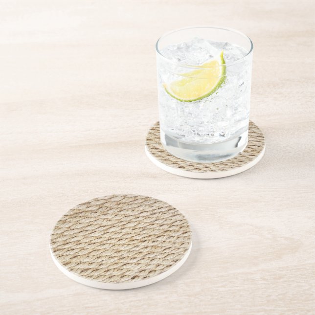 Nautical Rope Pattern Coaster (Side)
