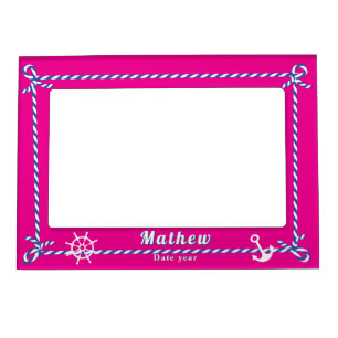 Nautical Rope Red Magnetic Frame