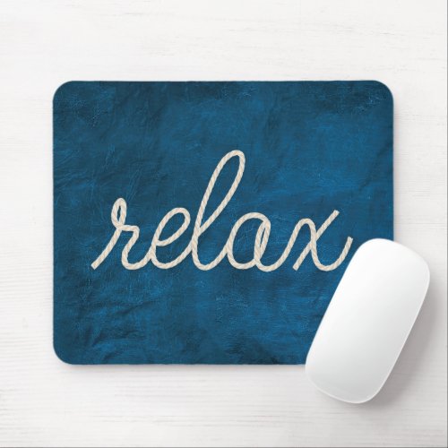 Nautical Rope Relax On Blue Mouse Pad