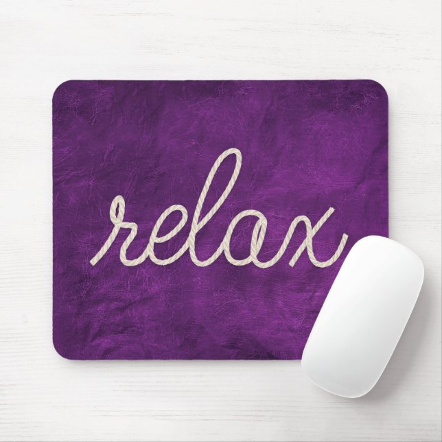Nautical Rope Relax On Purple Mouse Pad (With Mouse)
