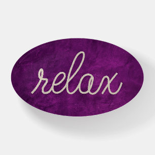 Nautical Rope Relax On Purple Paperweight