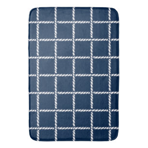 Nautical Rope Weave – Navy Coastal Bath Mat