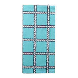 Nautical Rope Weave – Turquoise Coastal Cloth Napkin