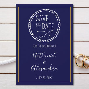 Nautical Rope Wreath Wedding Save the Date