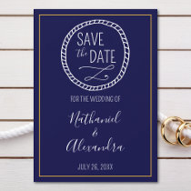 Nautical Rope Wreath Wedding Save the Date