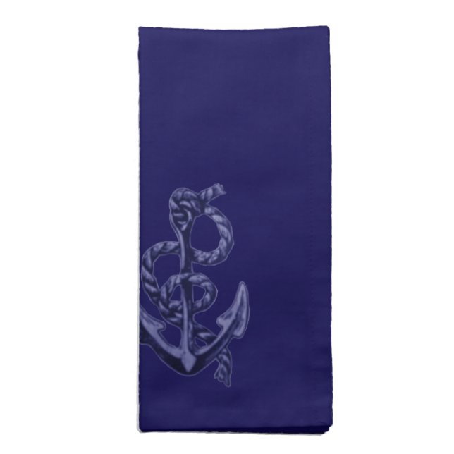 Nautical Ropes and Anchors Cloth Napkin (Folded)