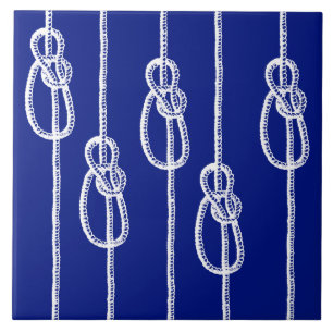 Nautical Ropes Ceramic Tile