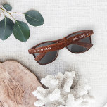 Nautical Rustic Anchor Boat Name Sunglasses<br><div class="desc">Perfect for boat captains or new boat owners,  these cool nautical shades feature a white anchor illustration with your boat name in rustic white lettering.</div>