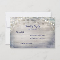 Nautical Rustic Horizontal Wedding RSVP Card