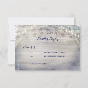Nautical Rustic Horizontal Wedding RSVP Card