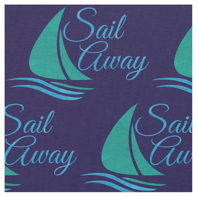 Nautical Sail Away Fabric (Close Up)