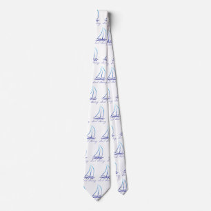 Nautical Sail Away Neck Tie