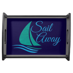 Nautical Sail Away Serving Tray