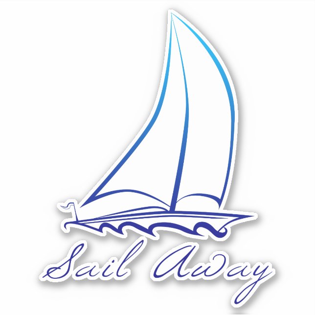 Nautical Sail Away Sticker (Front)