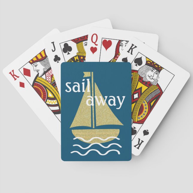Nautical Sail Boat Poker Cards (Back)