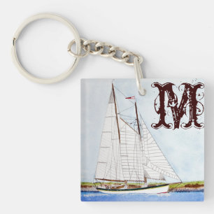 Nautical Sail Boat Sea Ocean Pirate Key Chain