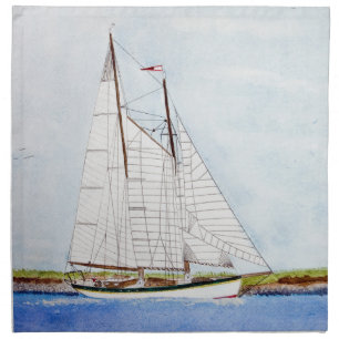 Nautical Sail Boat Sea Ocean Pirate Yacht Napkins