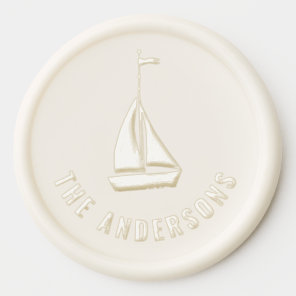 Nautical Sail Boat Simple Wax Seal Sticker