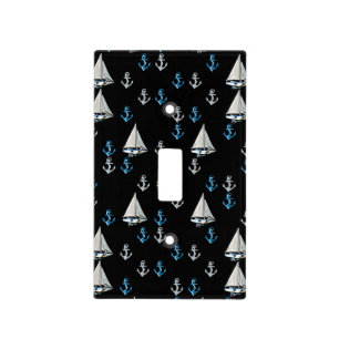 Nautical Sail Boats and Anchors Light Switch Cover