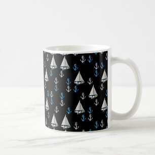 Nautical Sail Boats and Anchors Mug