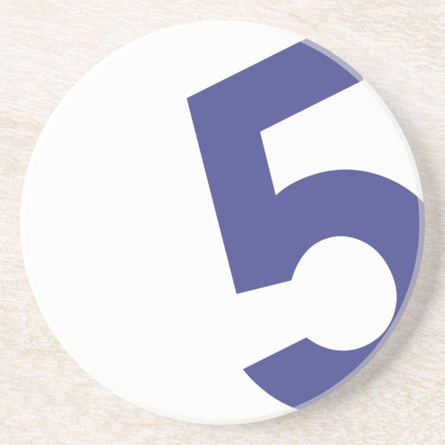 Nautical Sail Coaster - Navy Number (Front)