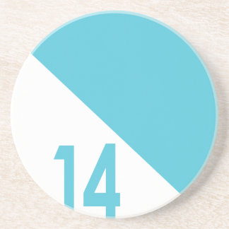 Nautical Sail Coaster - Turquoise Number