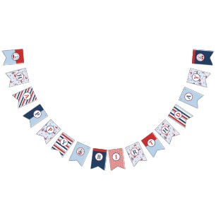 Nautical Sailboat Anchor Crab Birthday Bunting Flags