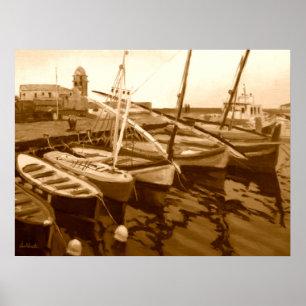 Nautical Sailboat Art Poster