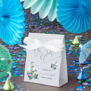Nautical Sailboat Baby Shower Favor Boxes