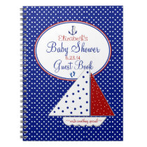 Nautical Sailboat Baby Shower Guest Book /