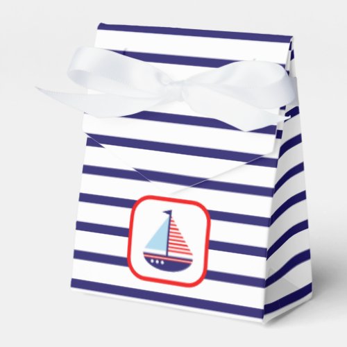Nautical Sailboat Baby Shower Thank You Favor Boxes
