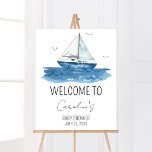 Nautical Sailboat Baby Shower Welcome Poster<br><div class="desc">Make your event special with this Blue Boy Baby Shower with our cute and lovely printable Welcome Sign featuring adorable Nautical Shower theme. Download,  personalize,  and create lasting memories with this perfect touch for your joyous celebration!

BS780</div>