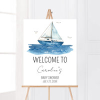 Nautical Sailboat Baby Shower Welcome