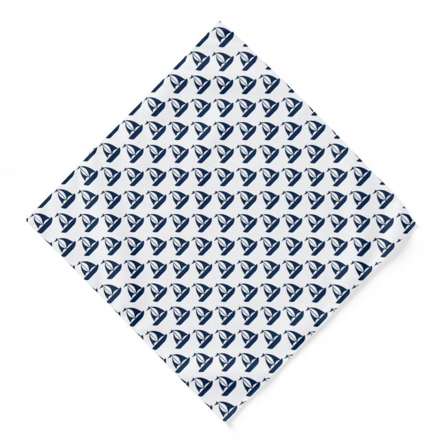 Nautical Sailboat Bandana (Front)