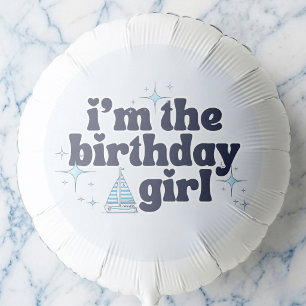Nautical Sailboat Birthday Girl Balloon