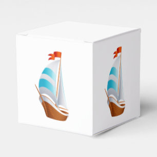 Nautical Sailboat Blue Turquoise Gift / Favor Box