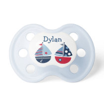 Nautical Sailboat Boys Personalized Pacifier