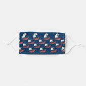 Nautical Sailboat Chic Seaside Adult Cloth Face Mask (Front, Folded)