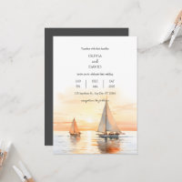 Nautical Sailboat-Inspired Sea Horizon Wedding 