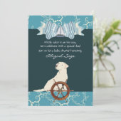 Nautical Sailboat Labrador Dog Baby Shower Invitation (Standing Front)