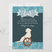 Nautical Sailboat Labrador Dog Baby Shower Invitation (Front)