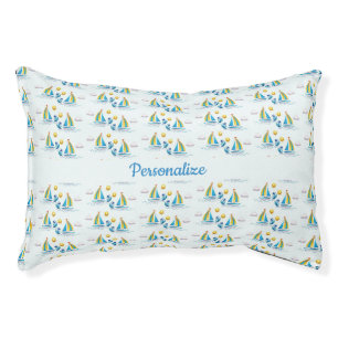 Nautical Sailboat Ocean Lake House Decor Cat Dog Pet Bed