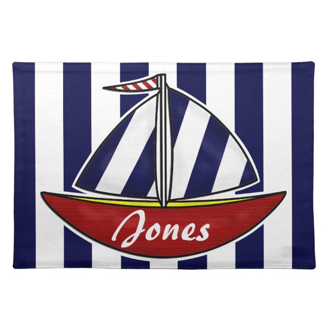 Nautical Sailboat Placemats (Front)