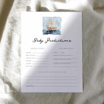 Nautical Sailboat Predictions Baby Shower Game